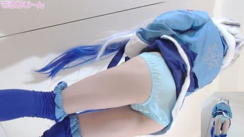 雪ミク衣装の美乳コスプレ動画 サンプル画像1