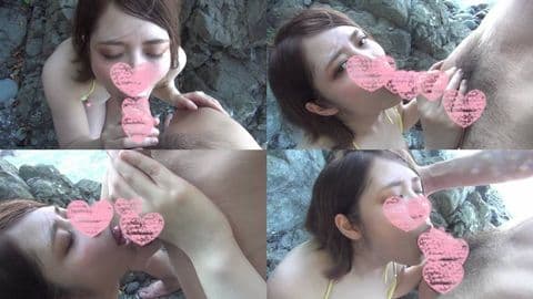 伝説の色白Ｈカップ美女と海セックス サンプル画像5
