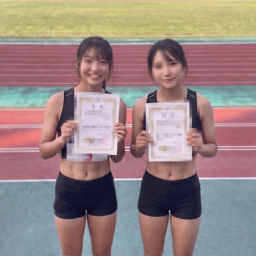 18歳陸上選手2人組のダブル中出し